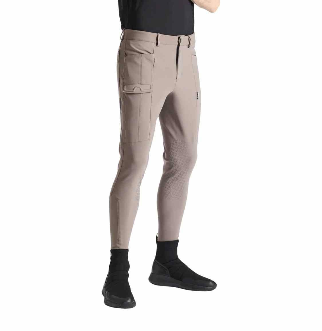 乗馬用品　IAGOキュロット EGO7】Men's Jumping Breeches Embossed ニーグリップキュロット